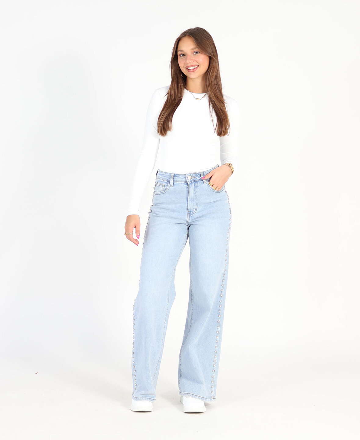 Studs Ultra Wide Leg Jeans 9118-5 (REGULAR)