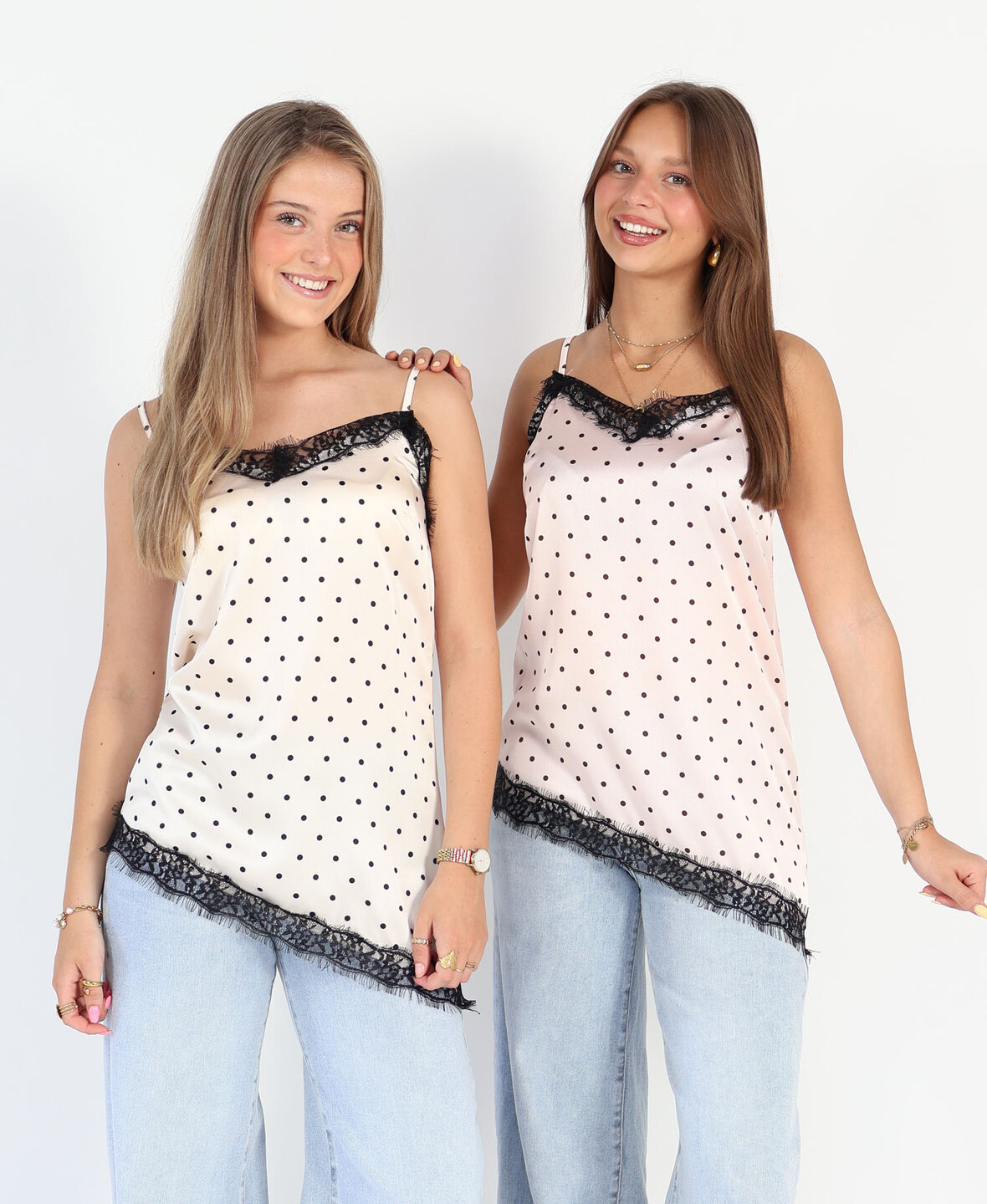 Satin Lace Top Lightpink