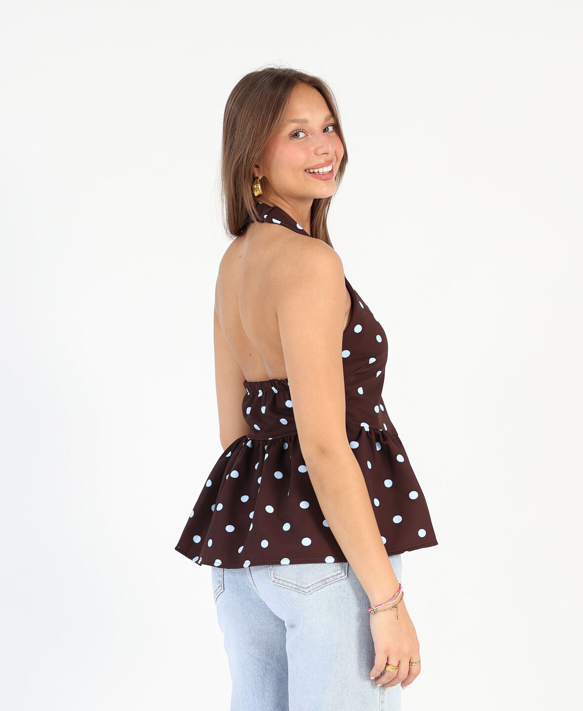 Halter Top Polkadot Choco