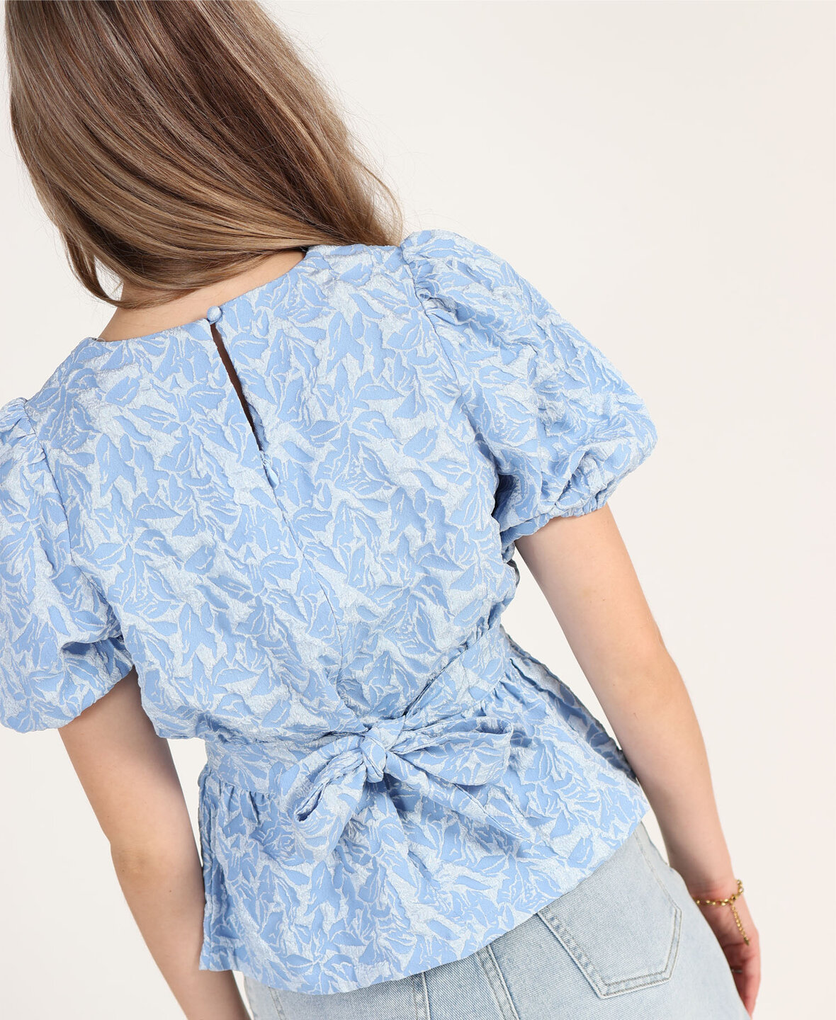 Jacquard Blouse Lightblue
