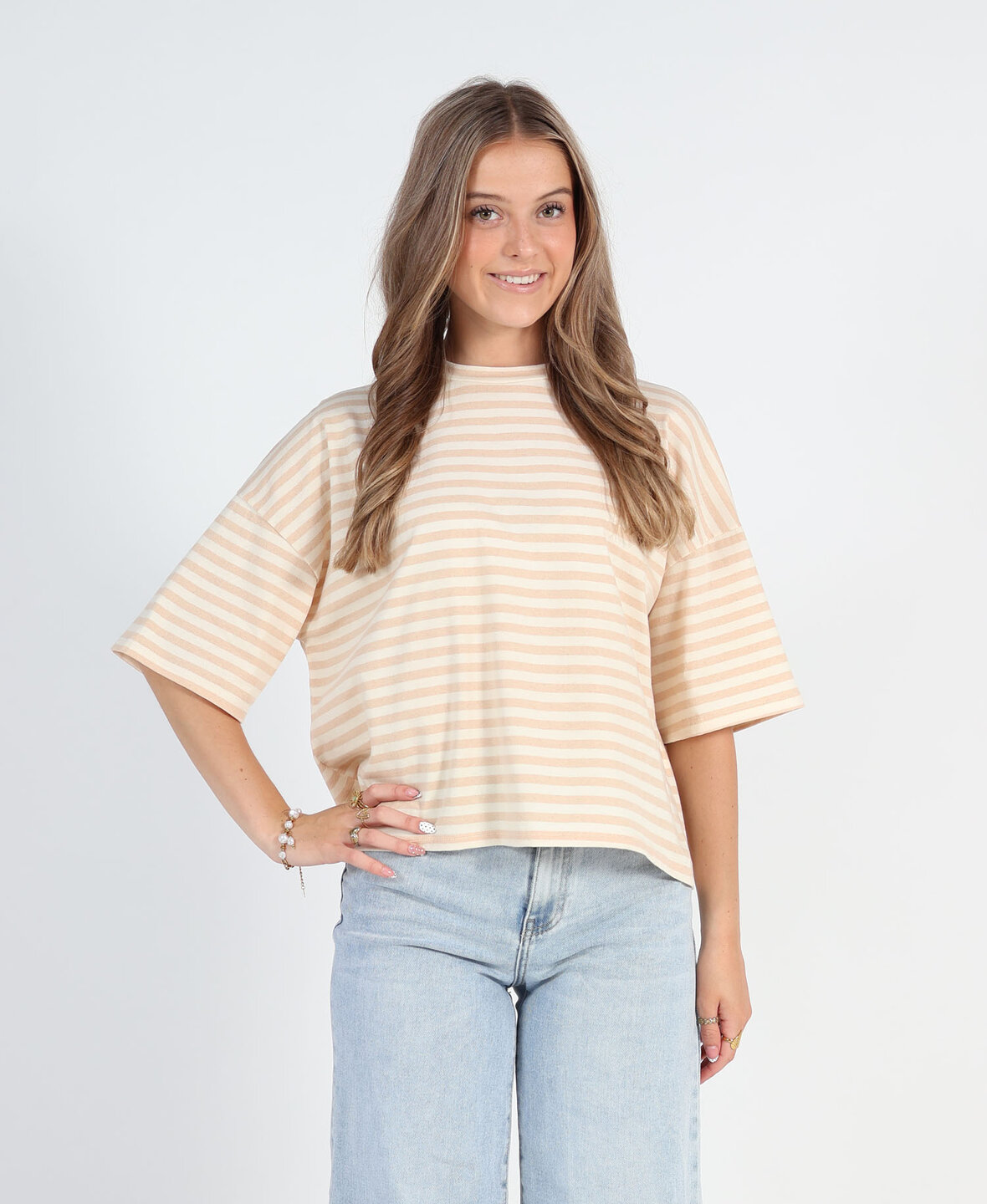 Oversized Tee Beige/Cr&egrave;me