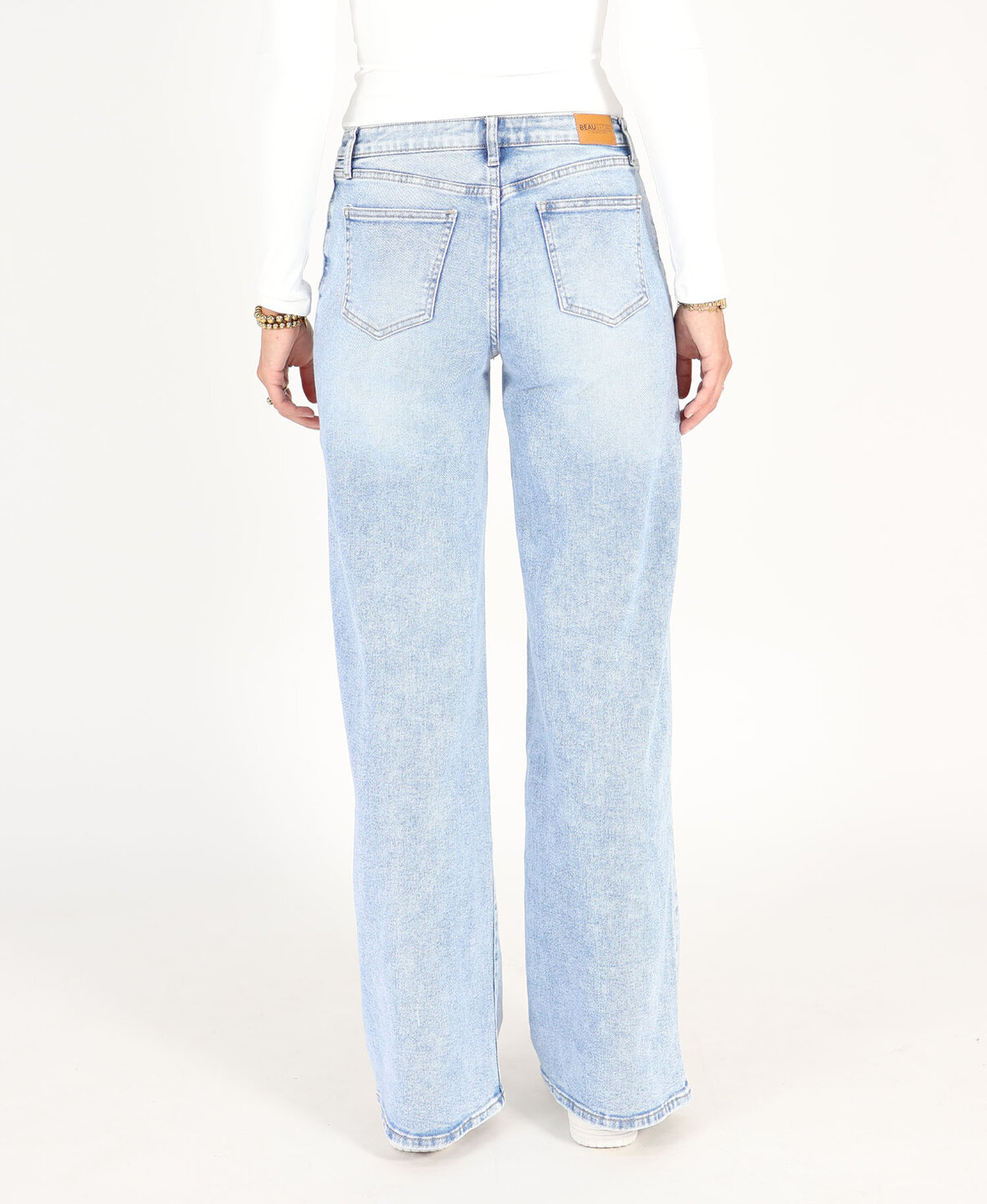 Ultra Wide Leg Jeans Middle Blue 3297-12 (TALL)
