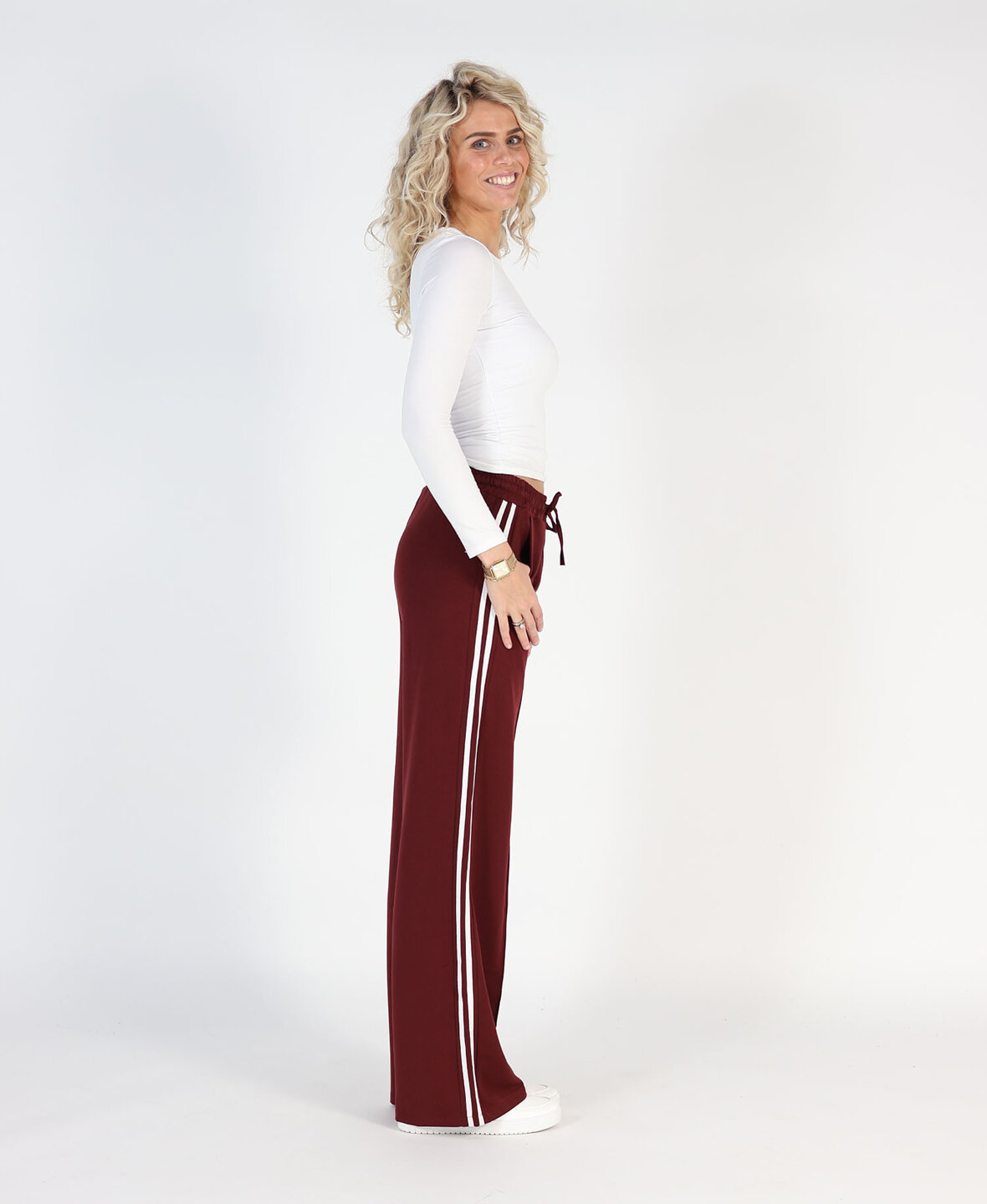 Striped Trackpants Burgundy (TALL)