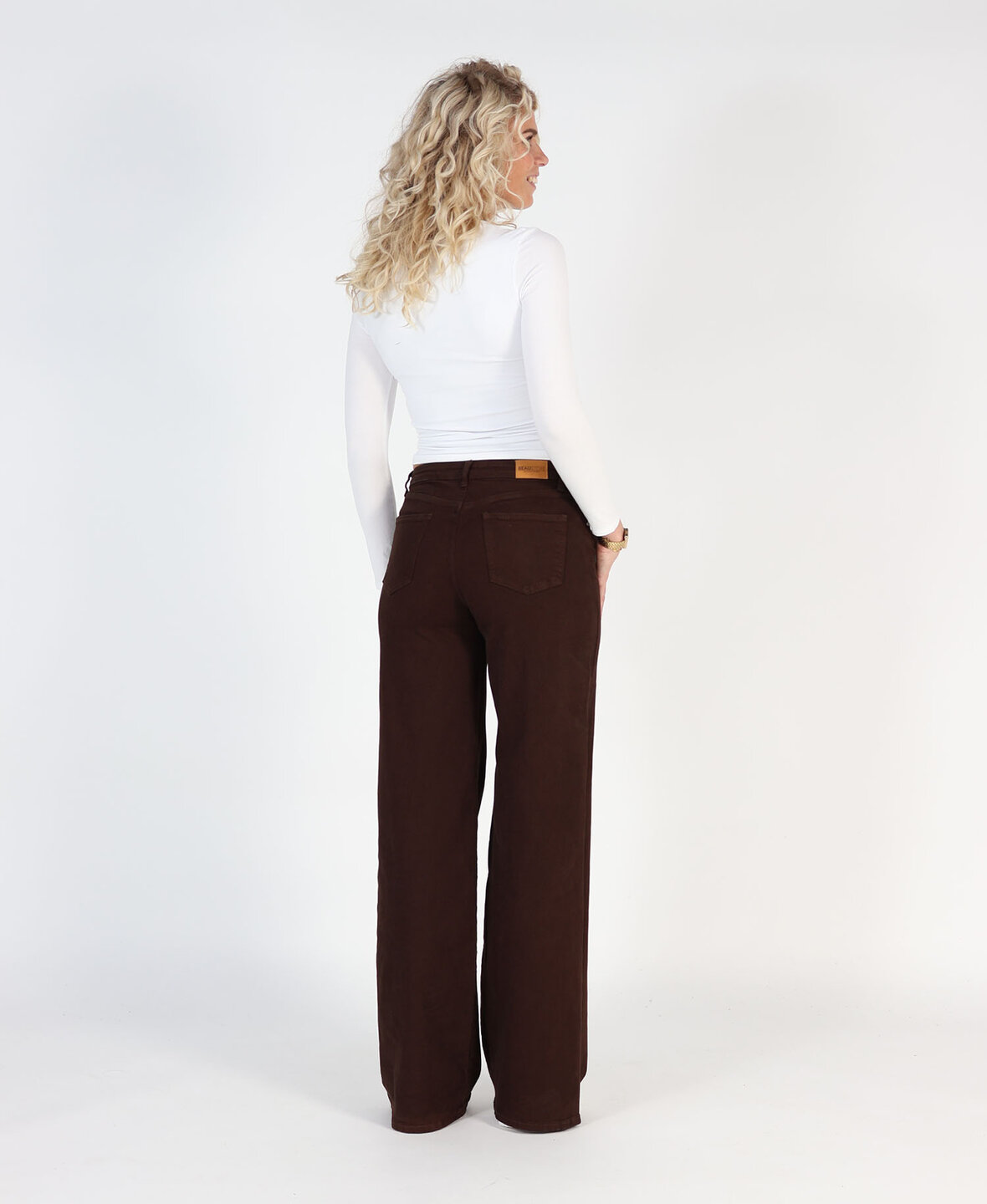 Ultra Wide Leg Jeans 3297-6 Choco (TALL)