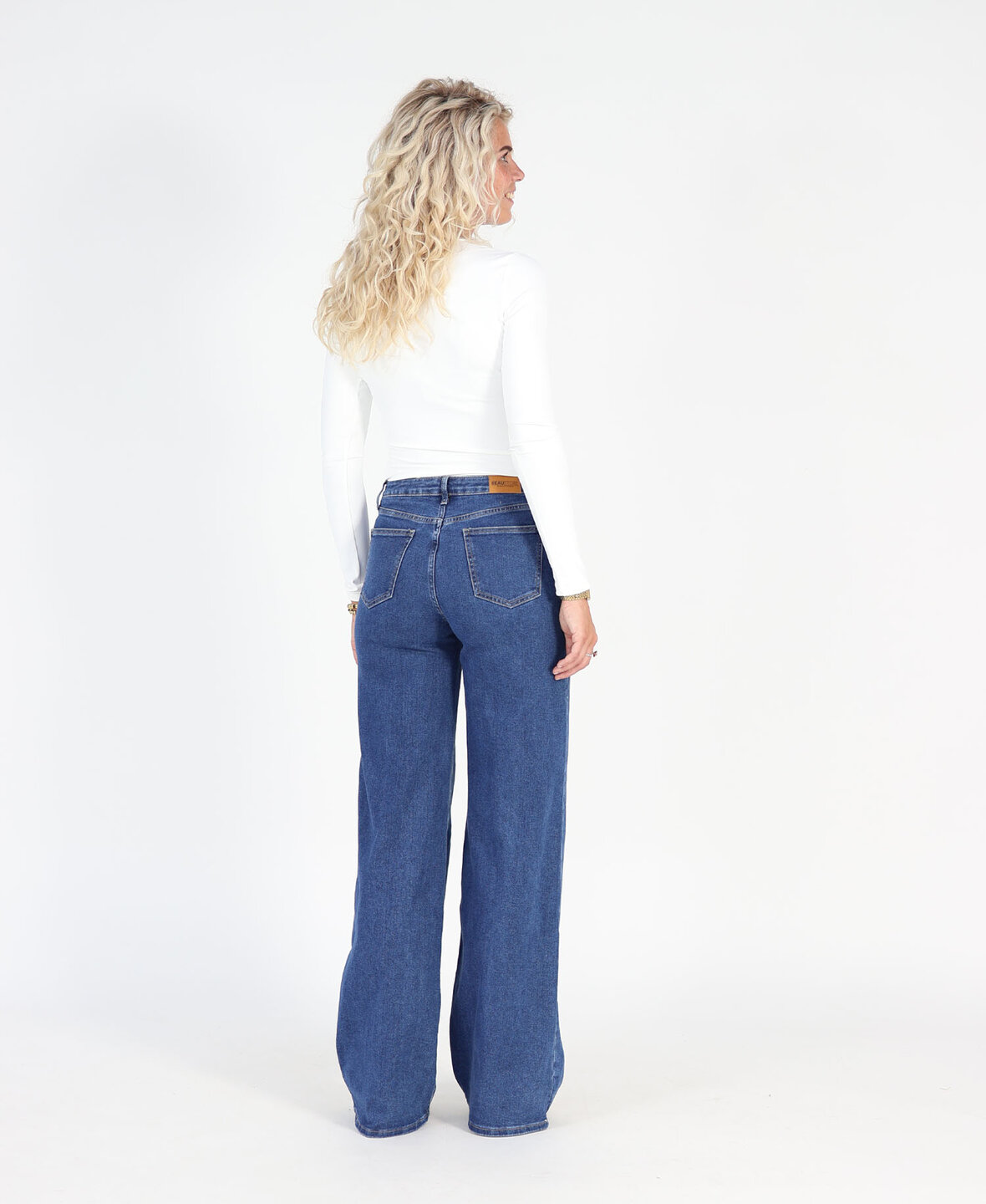 Ultra Wide Leg Jeans 3297-8 Dark Blue (TALL)