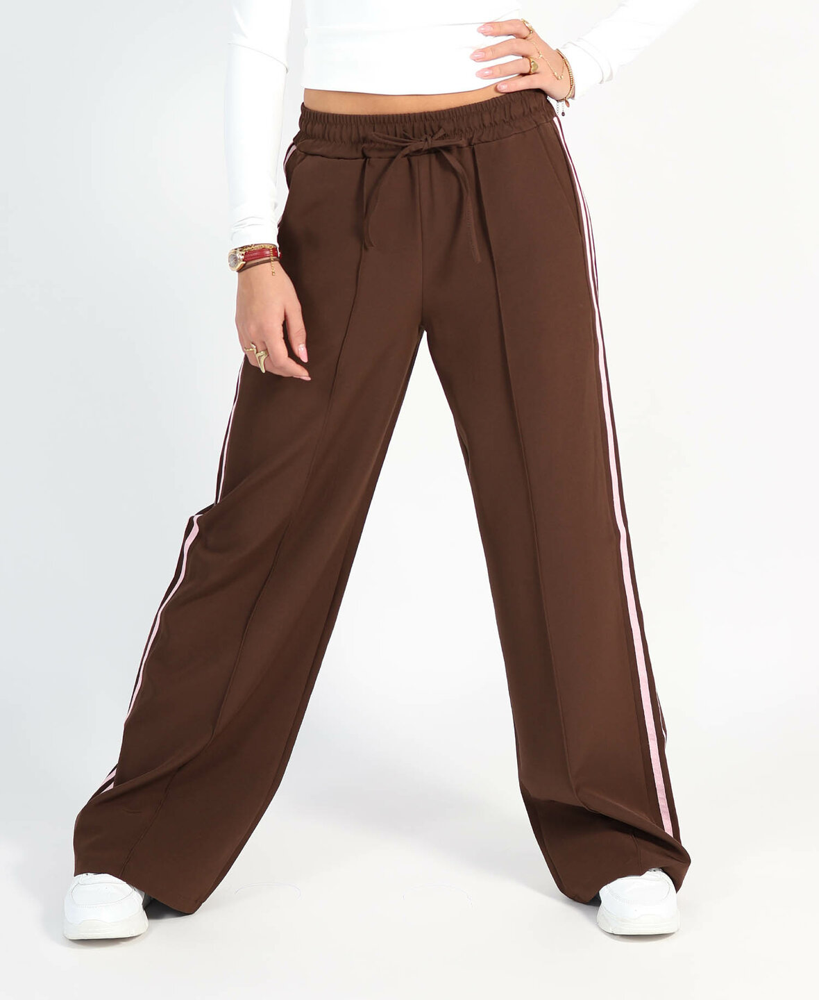 Striped Trackpants Choco/ Pink (TALL)