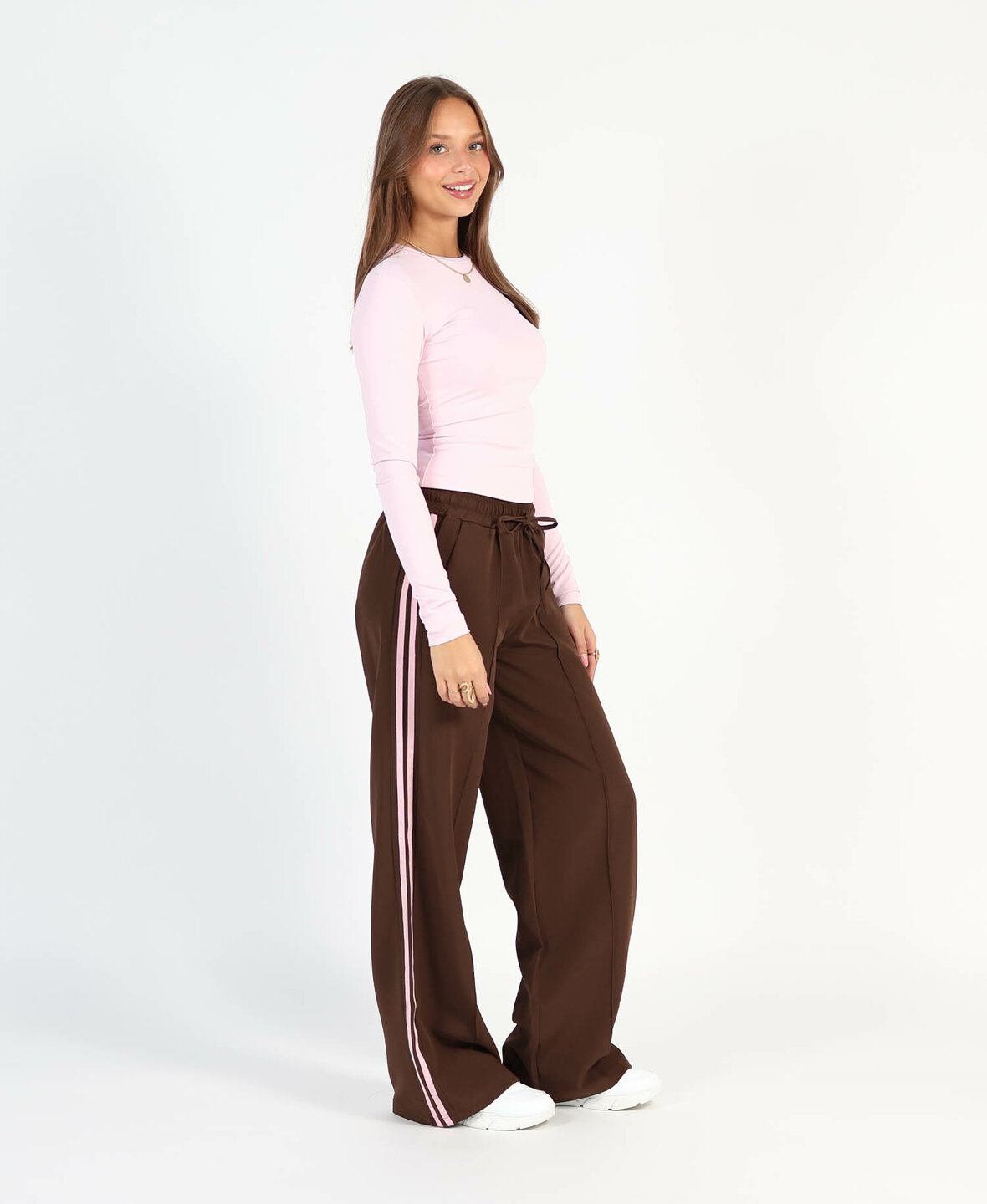 Striped Trackpants Choco/ Pink (TALL)