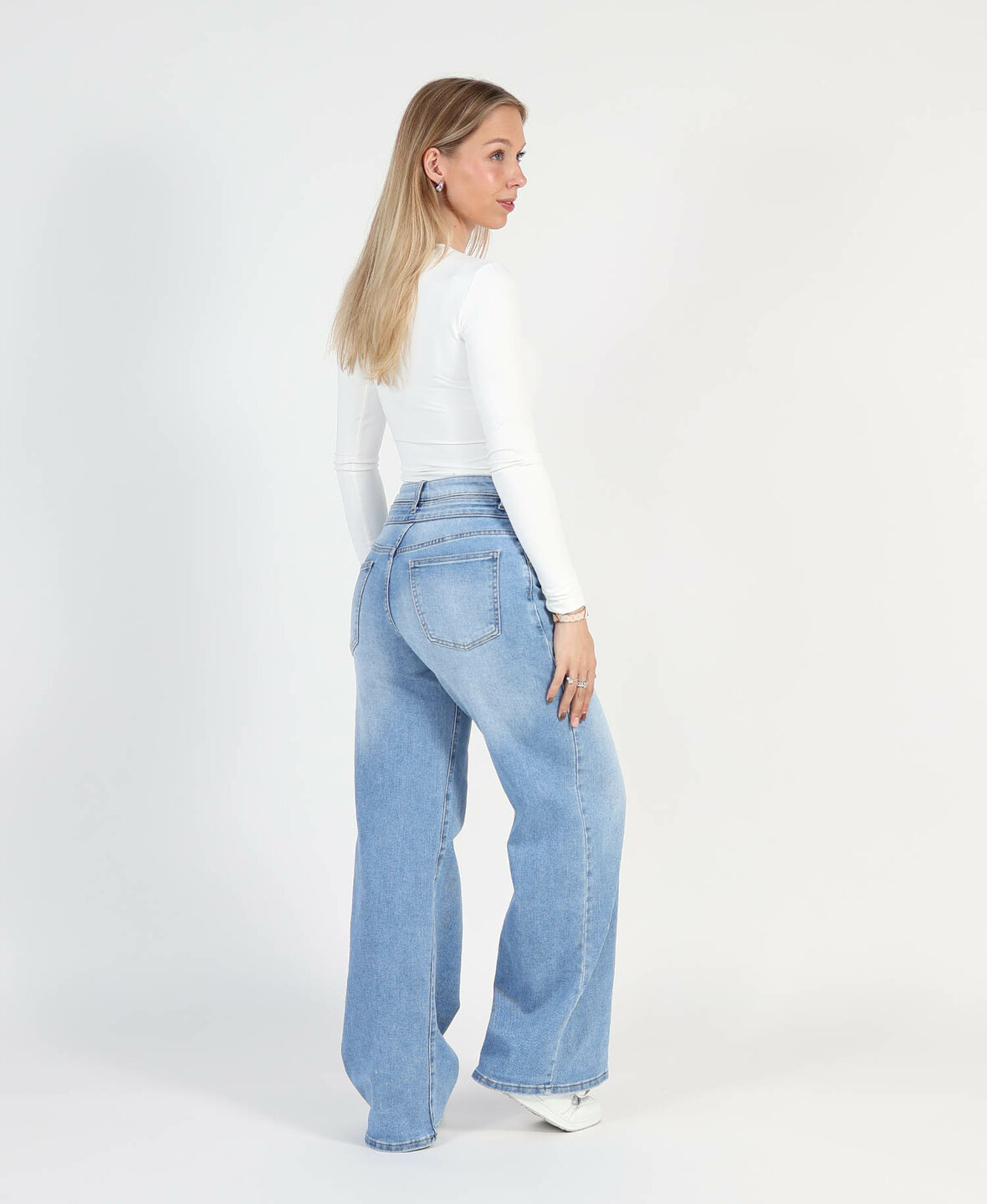 Double Button Ultra Wide Leg Jeans 3775-2 (TALL)