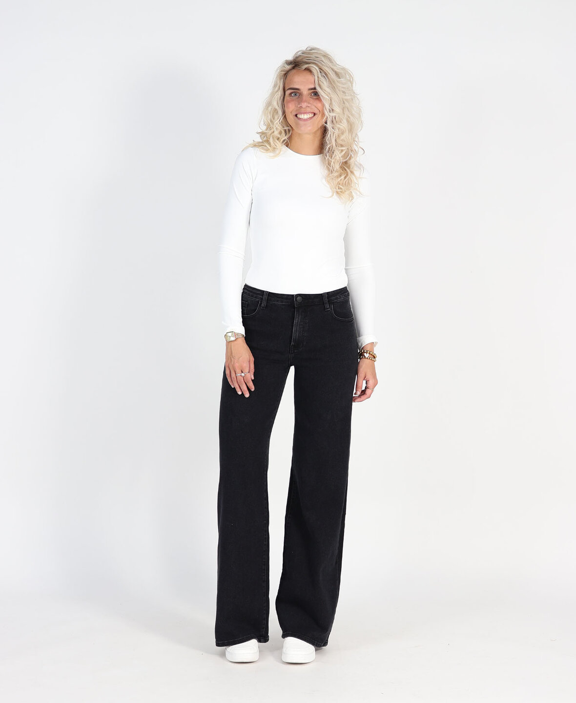 Ultra Wide Leg Jeans 3297-10 Black (TALL)