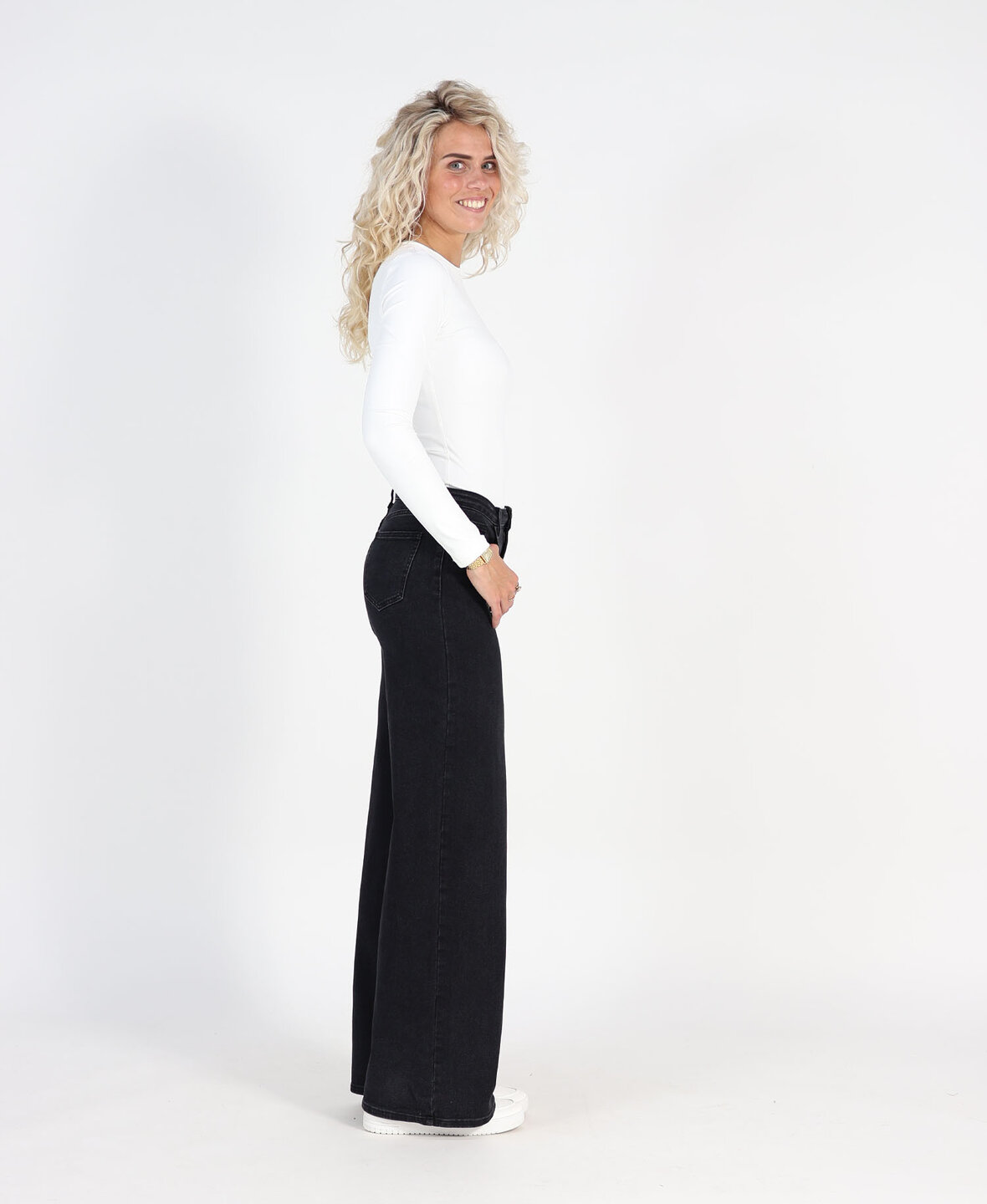 Ultra Wide Leg Jeans 3297-10 Black (TALL)