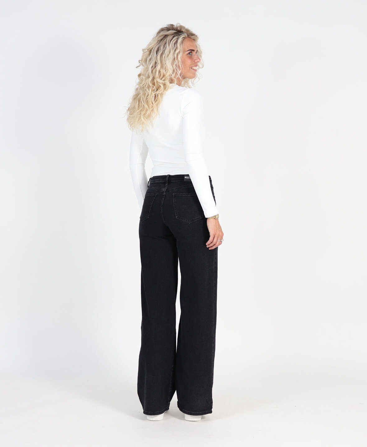Ultra Wide Leg Jeans 3297-10 Black (TALL)