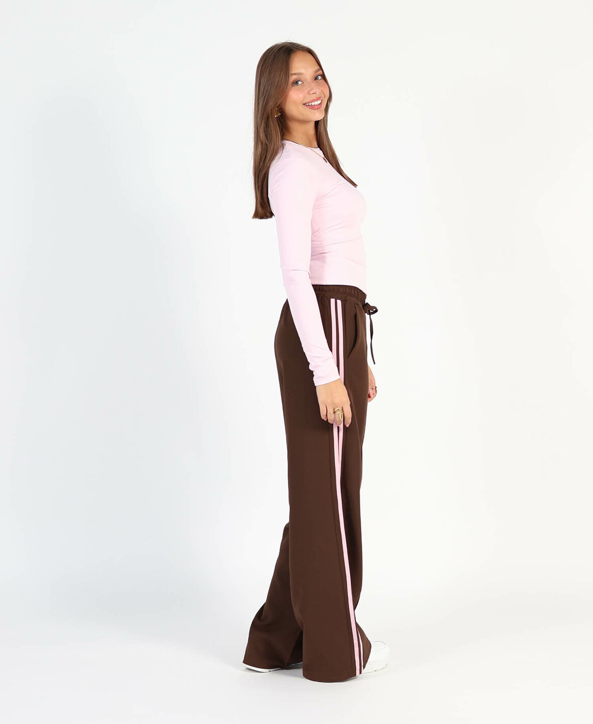 Striped Trackpants Choco/ Pink (REGULAR)