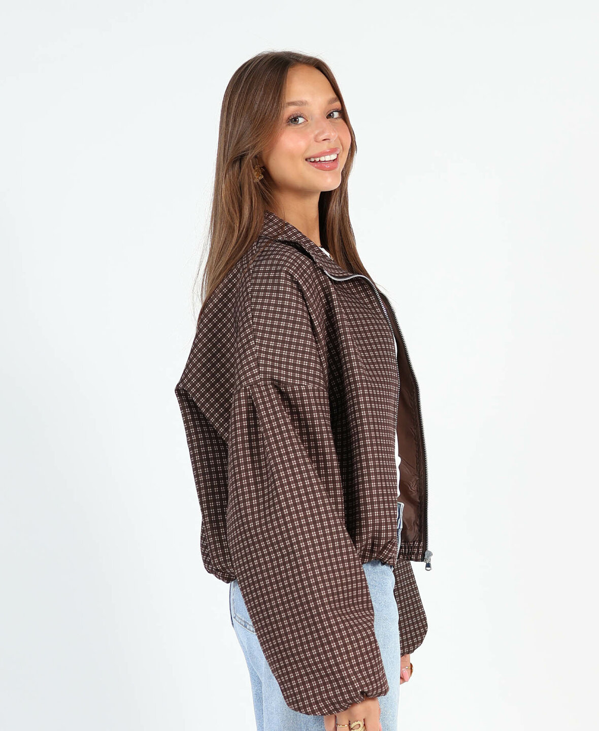 Checkered Jacket Choco (PRE ORDER 17-10)
