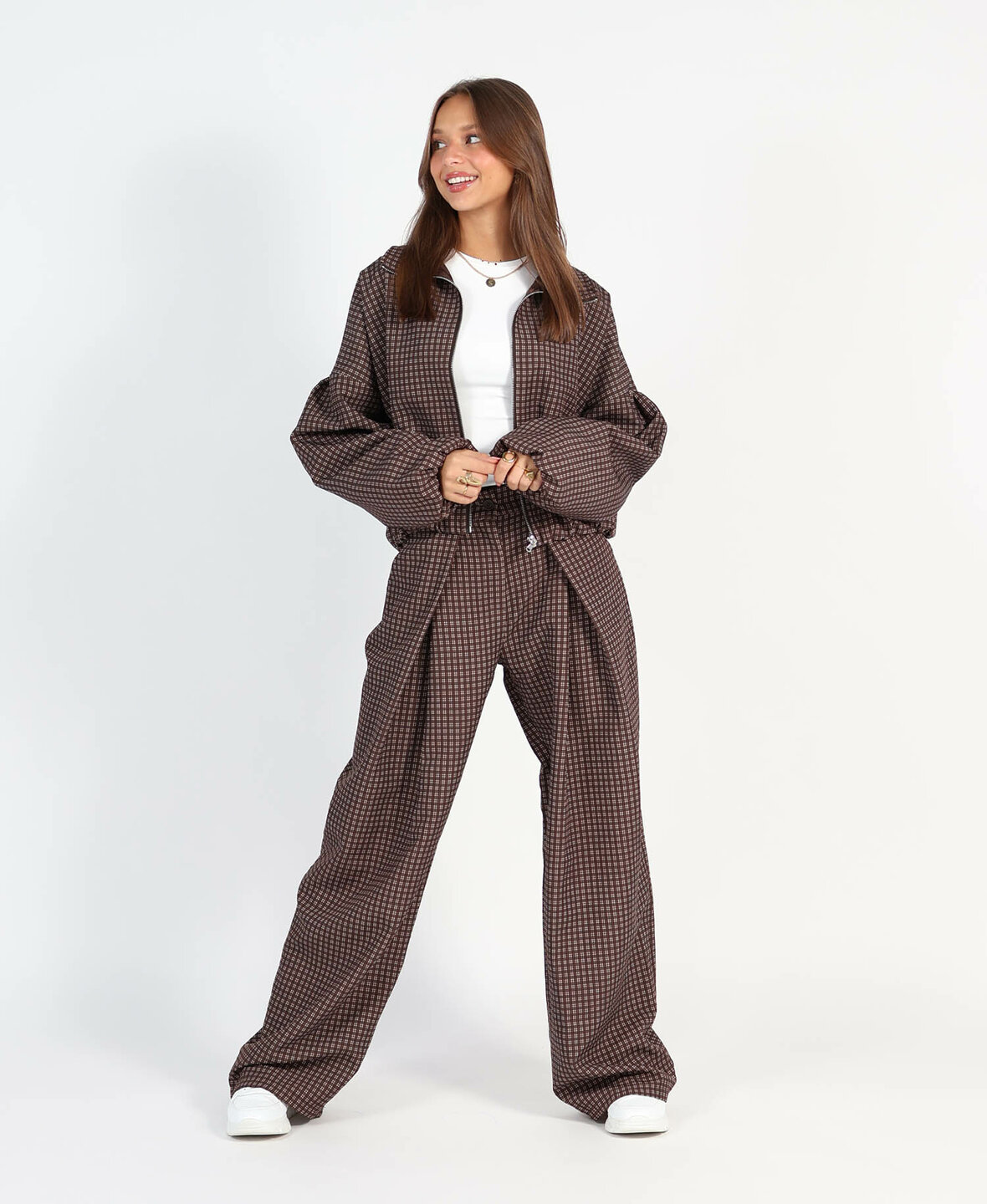 Checkered Jacket Choco (PRE ORDER 17-10)