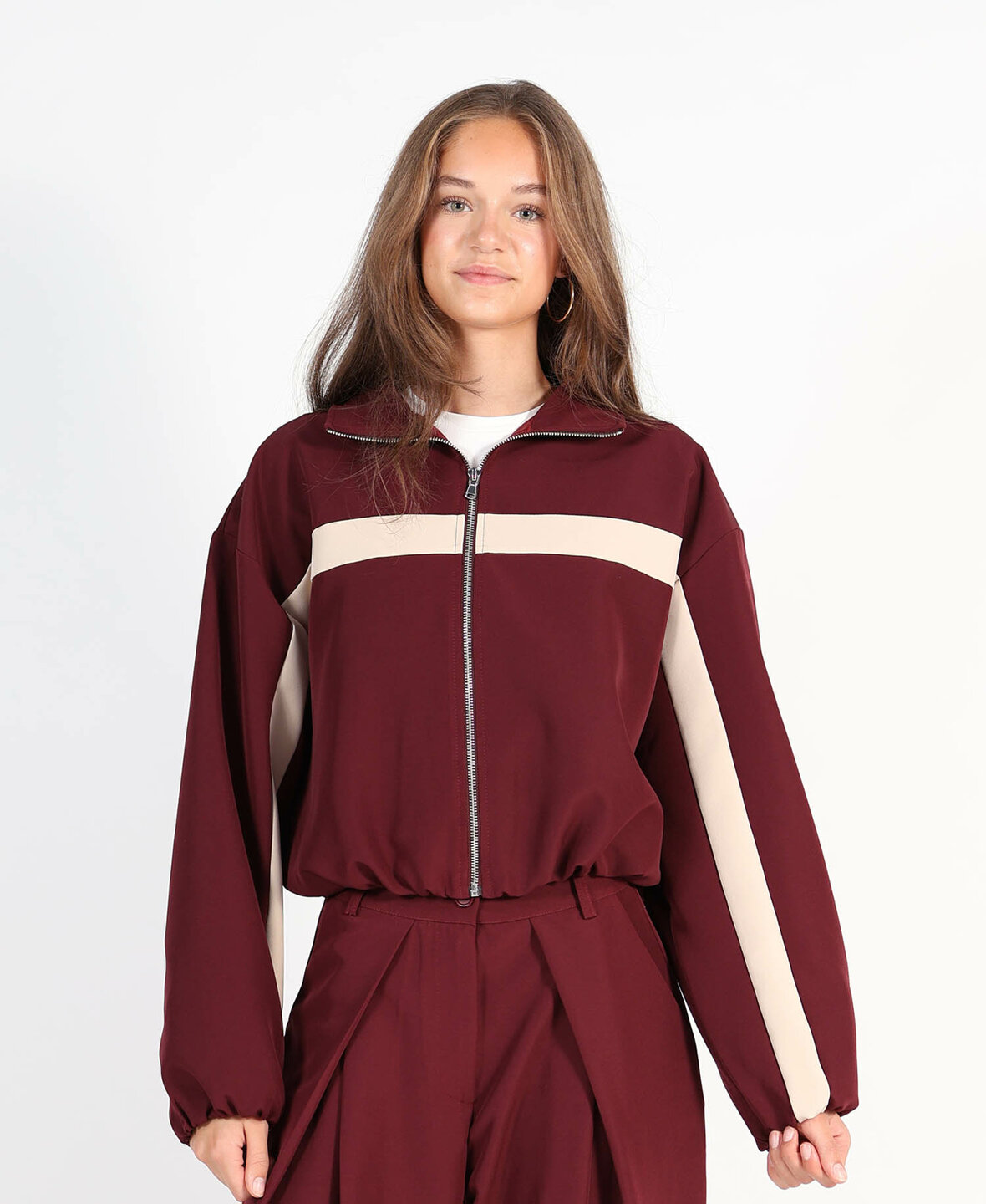 Striped Jacket Berry (PRE ORDER 21-10)