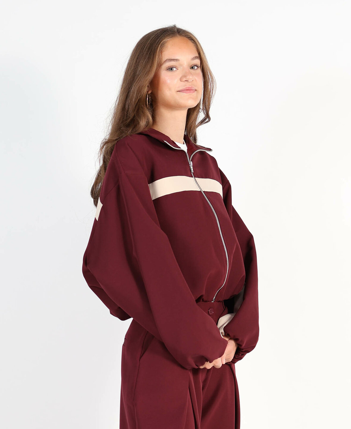 Striped Jacket Berry (PRE ORDER 21-10)