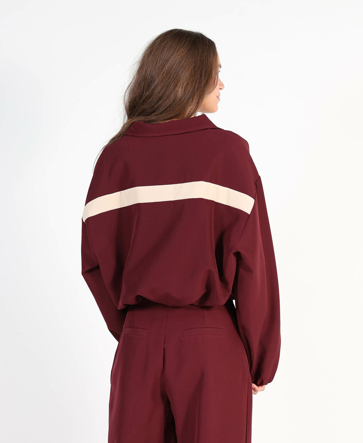 Striped Jacket Berry (PRE ORDER 21-10)
