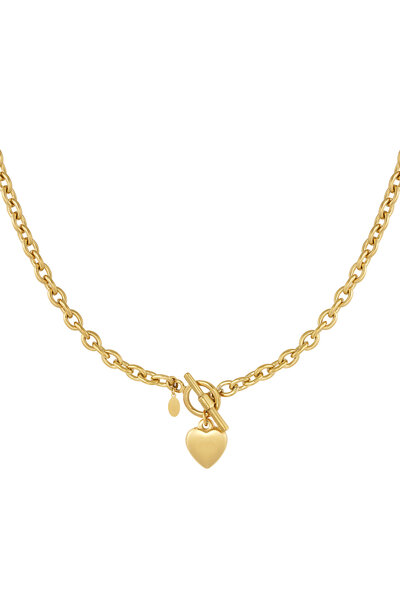 Necklace Closure Heart Gold