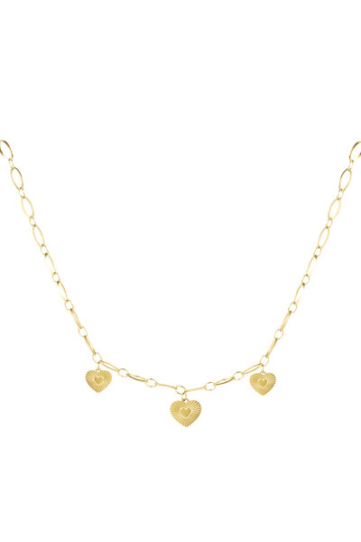 Necklace Triple Love Gold