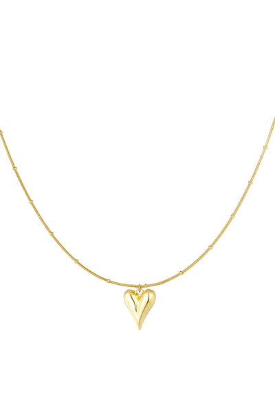 Necklace Titanium Heart Gold