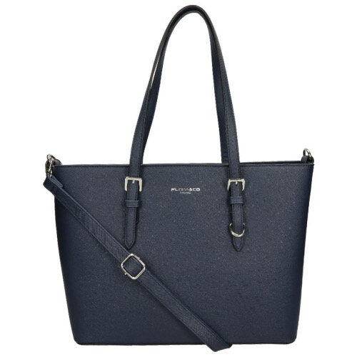 Flora en Co Saffiano Bag Navy Blue