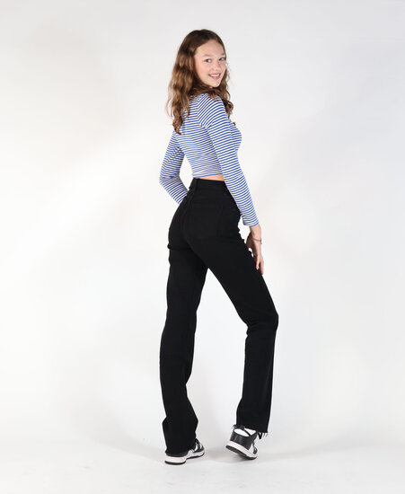 High Waist Straight Leg Jeans 2179/2160 Black (TALL) 