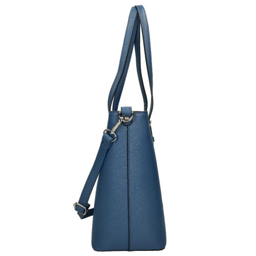 Flora en Co Saffiano Bag Denim Blue 