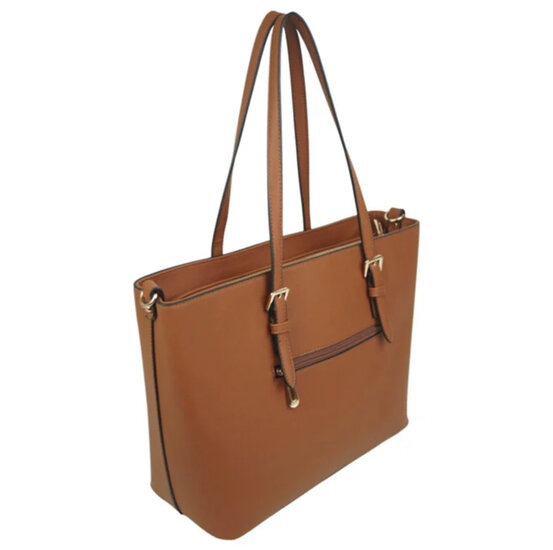 Flora en Co Saffiano Bag Camel 