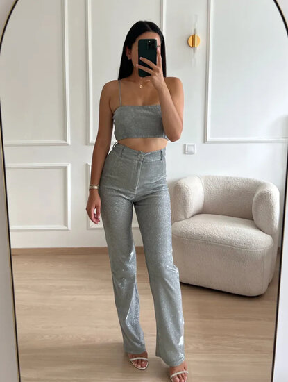 Sanne Glam Pants Silver