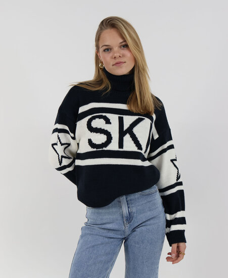 Ski Knit Navy/White