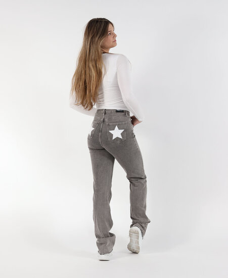 Stars Straight Leg Jeans 2221 Grey (TALL)