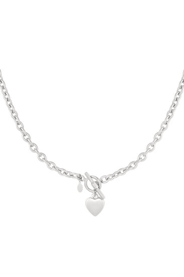 Necklace Closure Heart Silver