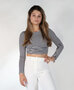 Leela Striped Top Navy Blue
