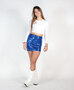 Las Vegas Sequin Skirt Blue