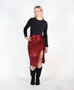 Sequin Split Skirt Red