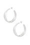 Hoop Structure Earrings Silver