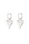 Titanium Heart Earrings Silver