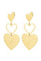 Statement Love Earrings Gold