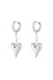 Heart with pearls Earrings Silver