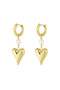 Heart with pearls Earrings Gold