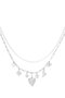 Necklace double charm Silver