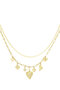Necklace double charm Gold